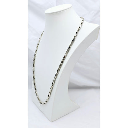 10K White Gold Custom Link Chain Necklace