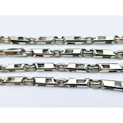 10K White Gold Custom Link Chain Necklace