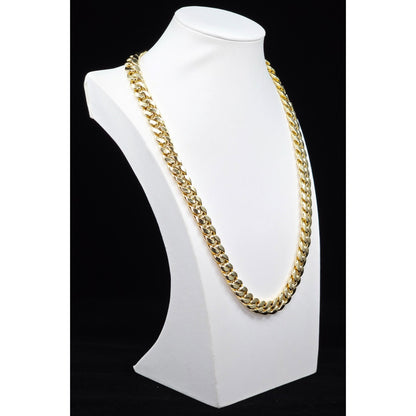 10K Yellow Gold Cuban Link Chain Necklace