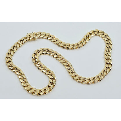10K Yellow Gold Cuban Link Chain Necklace