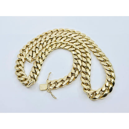 10K Yellow Gold Cuban Link Chain Necklace