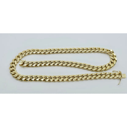 10K Yellow Gold Cuban Link Chain Necklace