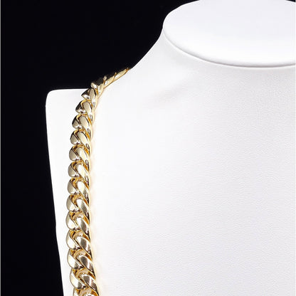 10K Yellow Gold Cuban Link Chain Necklace