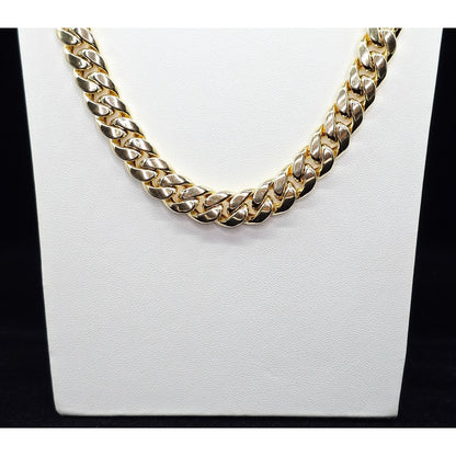 10K Yellow Gold Cuban Link Chain Necklace