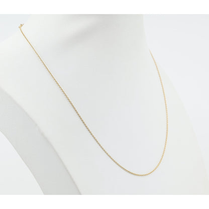 Thin 14K Yellow Gold Link Chain Necklace