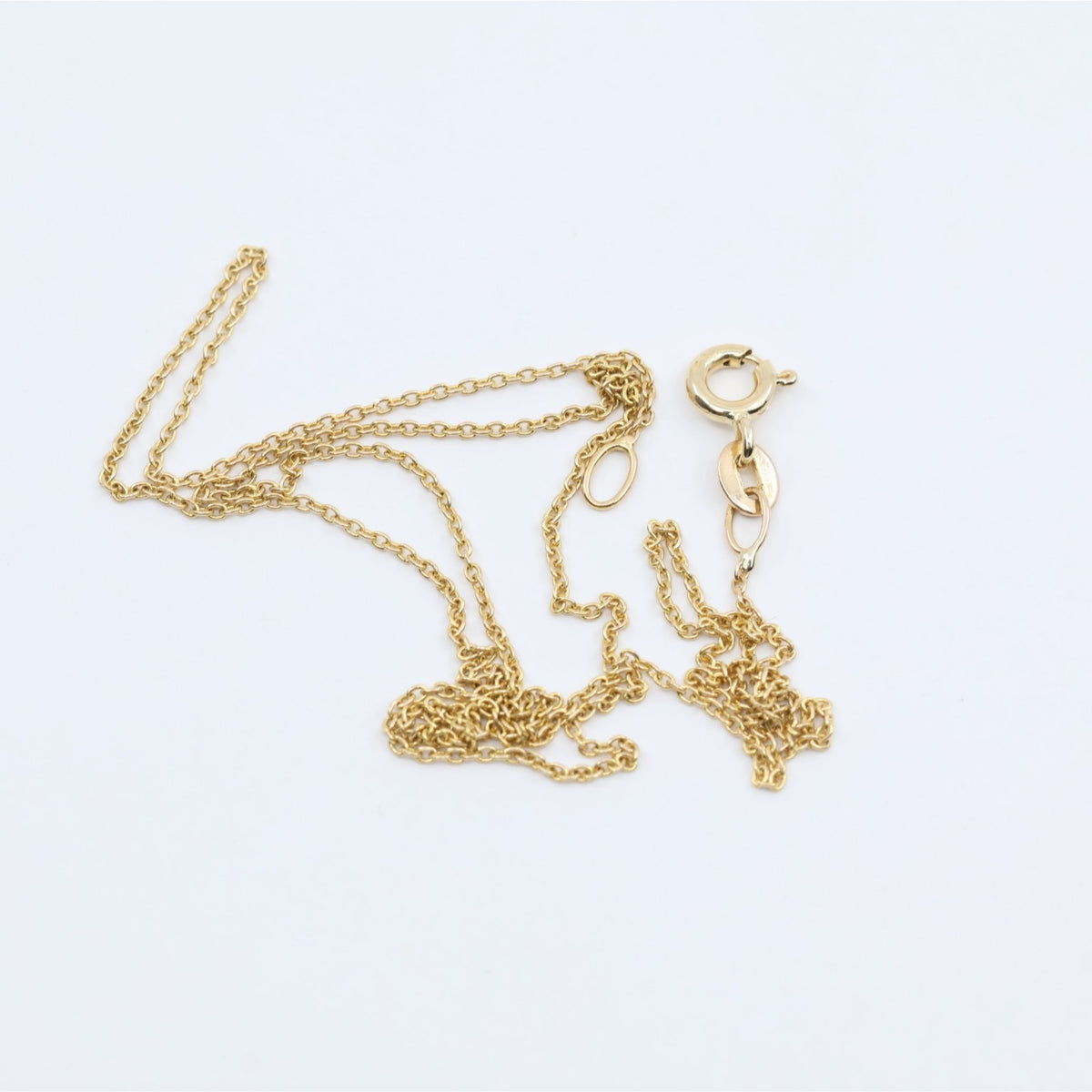 Thin 14K Yellow Gold Link Chain Necklace