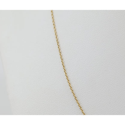 Thin 14K Yellow Gold Link Chain Necklace