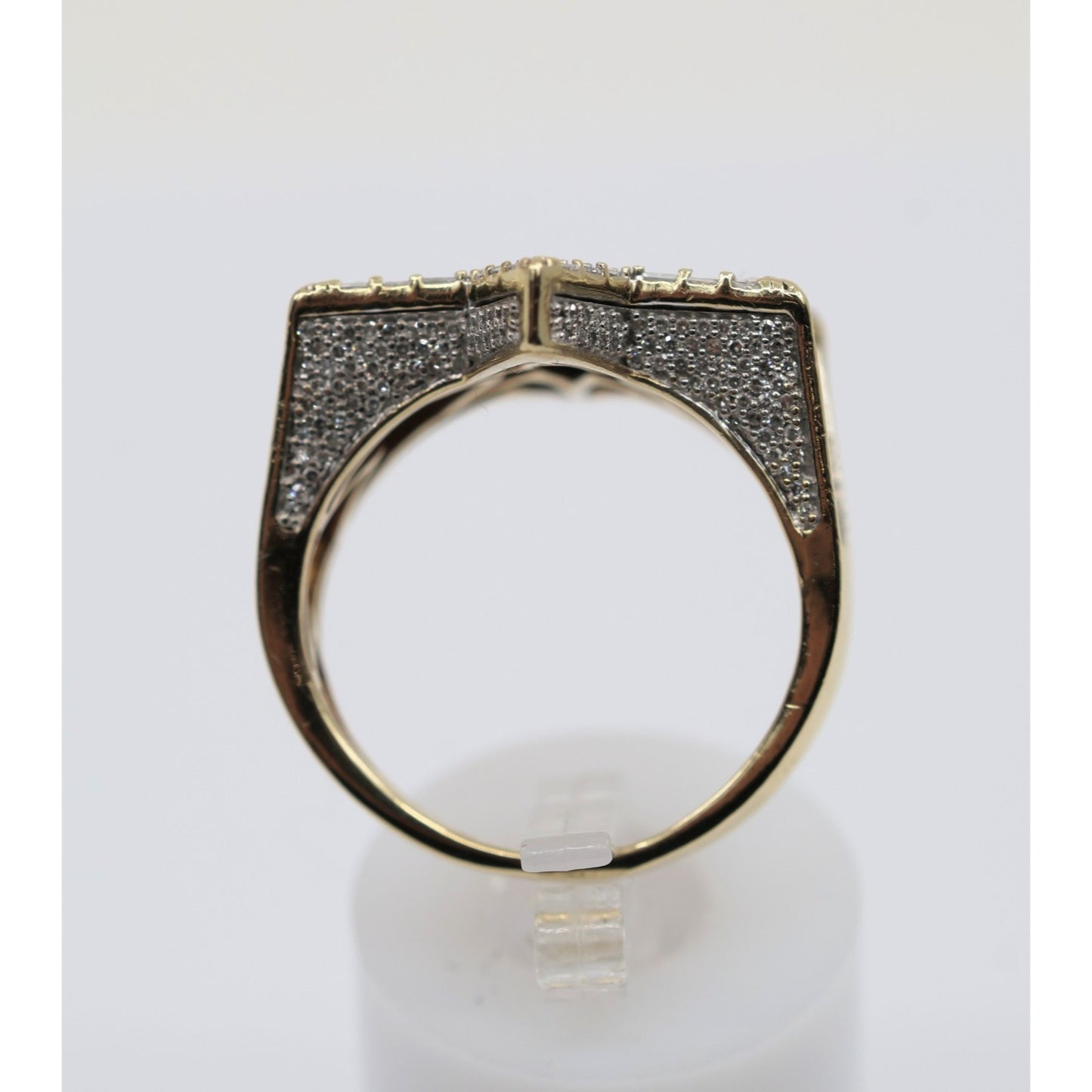 10K Yellow Gold Iced Out Star of David Diamond Ring