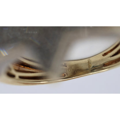 10K Yellow Gold Iced Out Star of David Diamond Ring