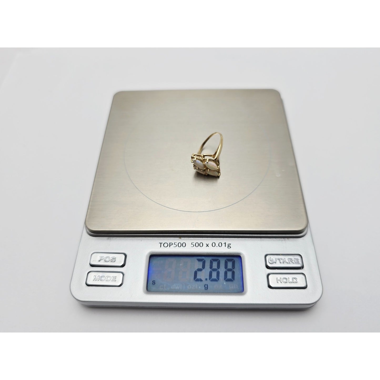 14K Yellow Gold Fire Opal Cocktail Ring