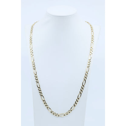 10K Yellow Gold Figaro Link Chain Necklace