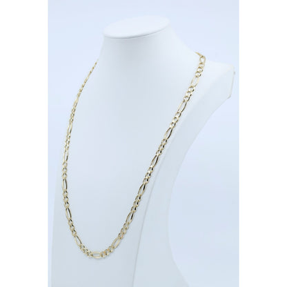 10K Yellow Gold Figaro Link Chain Necklace