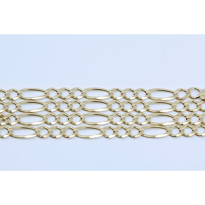 10K Yellow Gold Figaro Link Chain Necklace