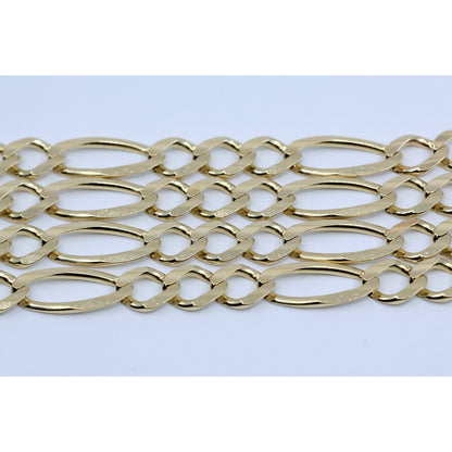 10K Yellow Gold Figaro Link Chain Necklace