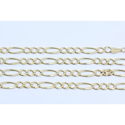 10K Yellow Gold Figaro Link Chain Necklace