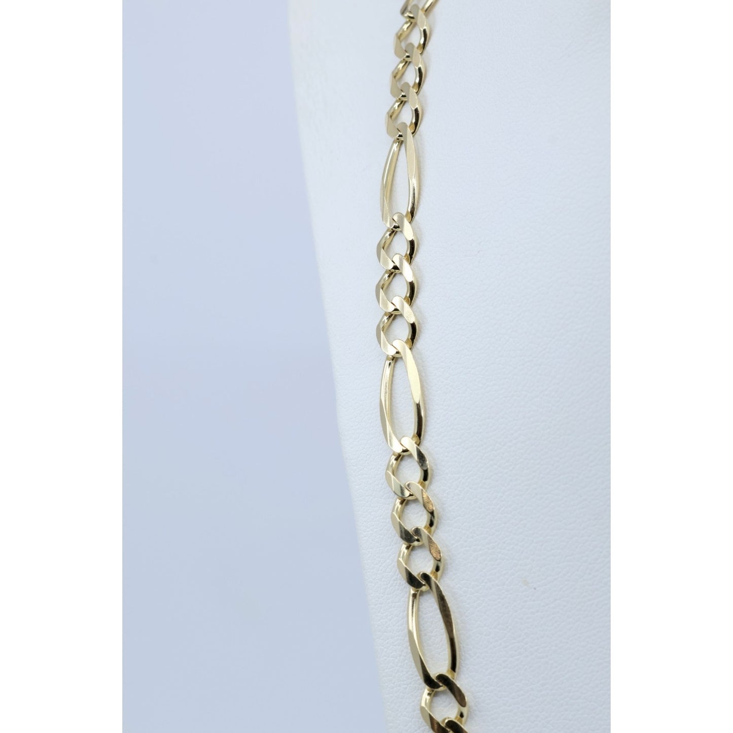10K Yellow Gold Figaro Link Chain Necklace