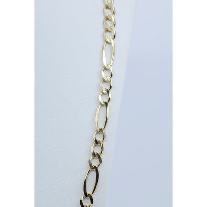 10K Yellow Gold Figaro Link Chain Necklace