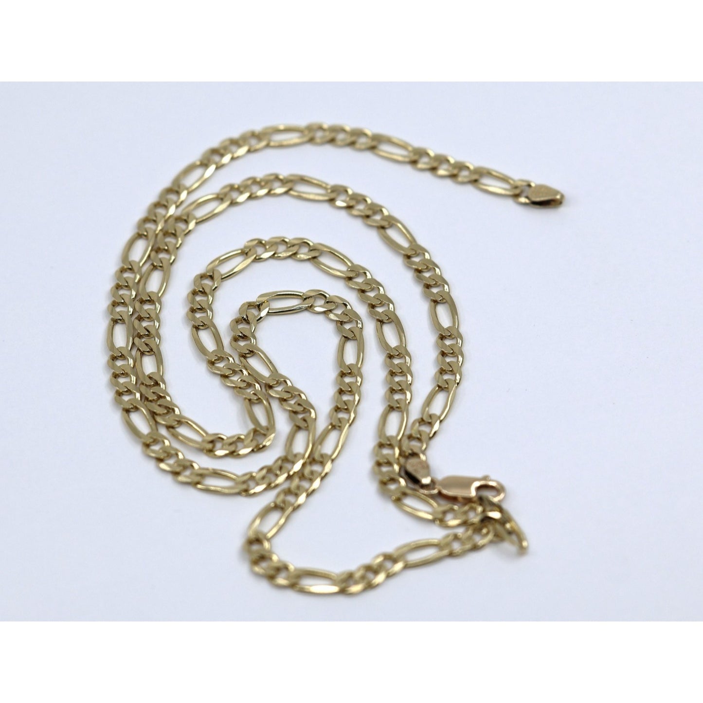 14K Yellow Gold Figaro Link Chain Necklace