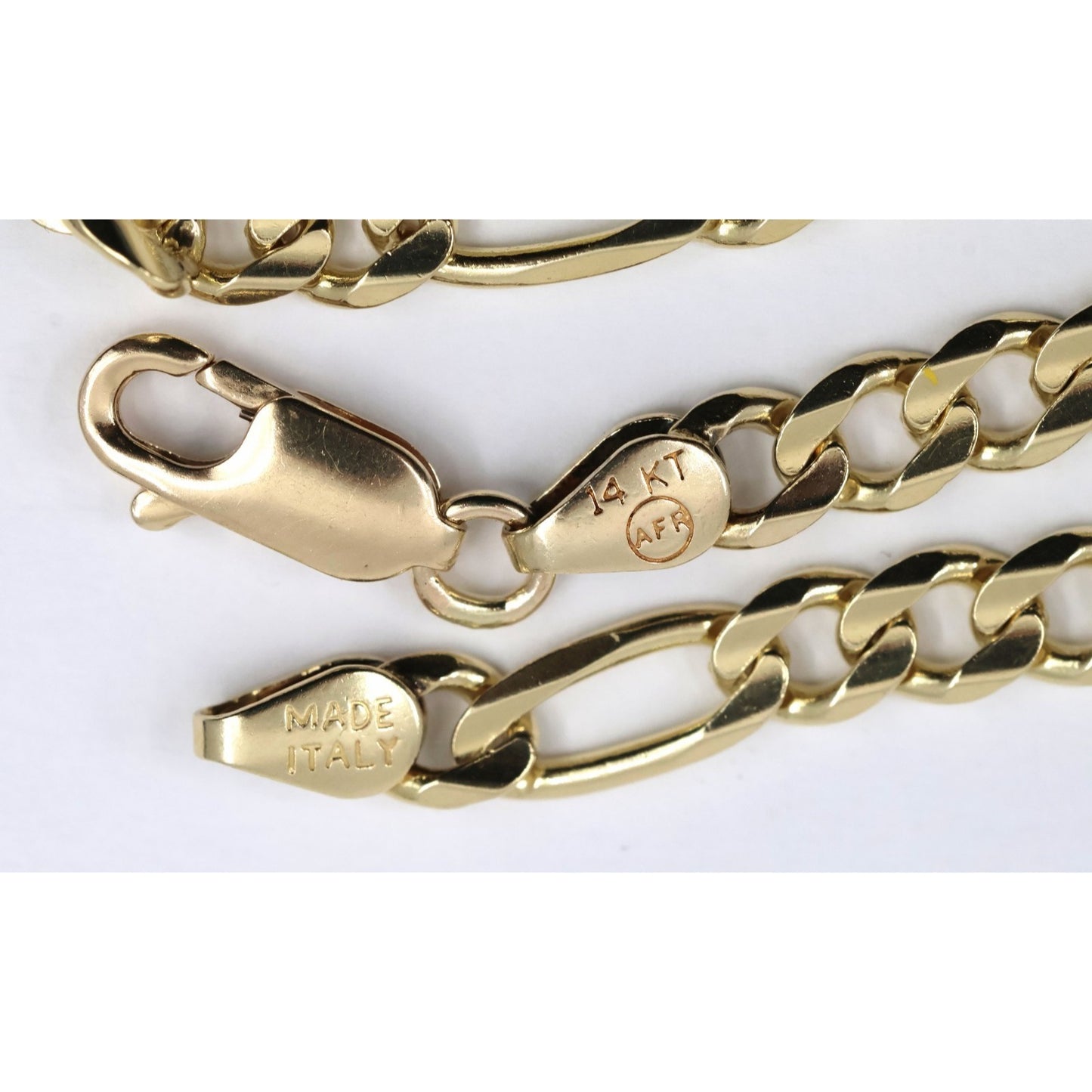 14K Yellow Gold Figaro Link Chain Necklace