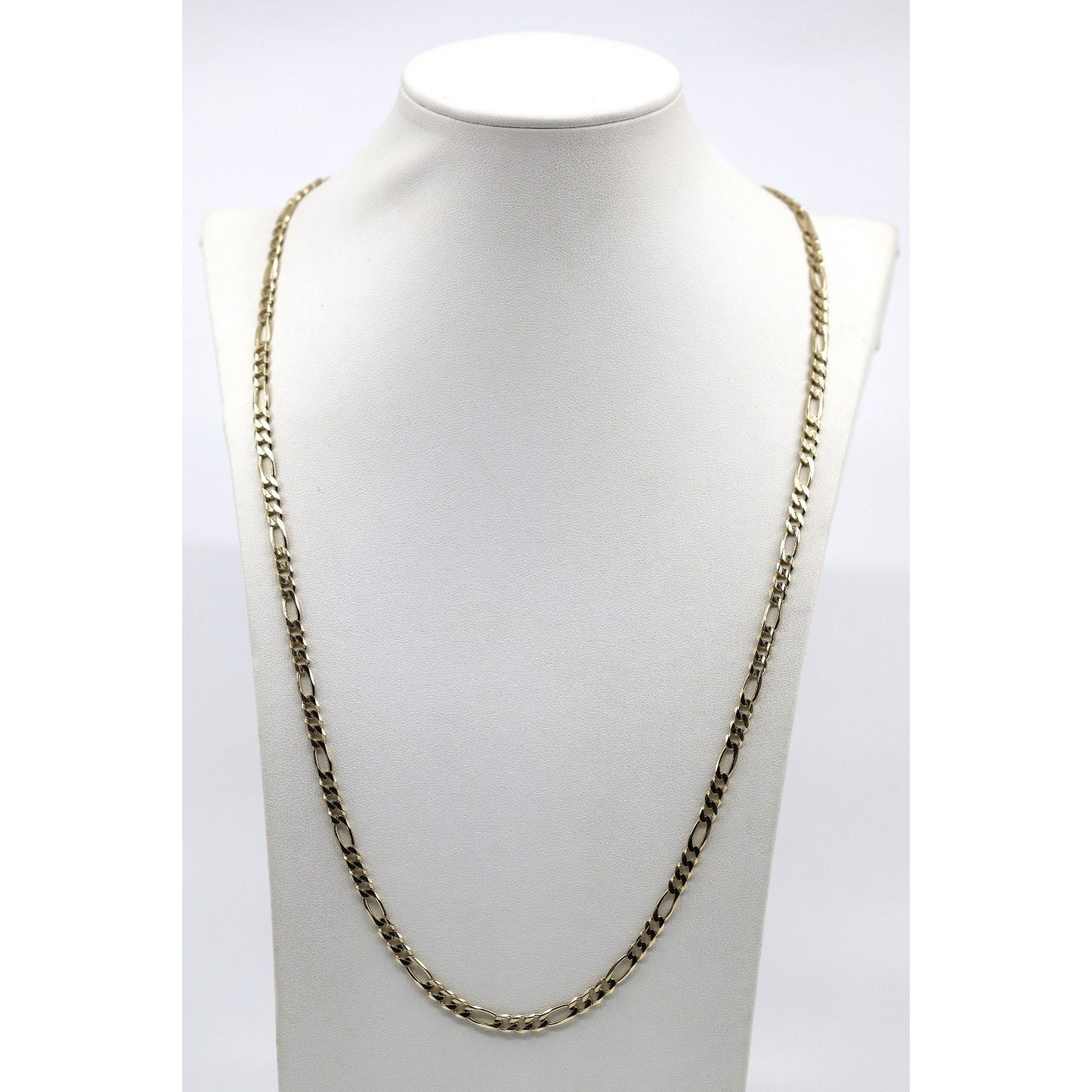 14K Yellow Gold Figaro Link Chain Necklace