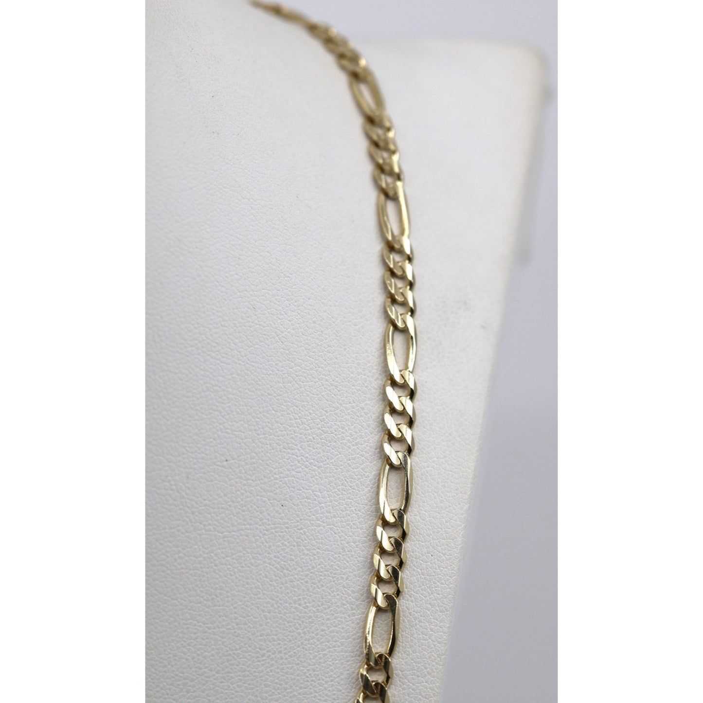 14K Yellow Gold Figaro Link Chain Necklace