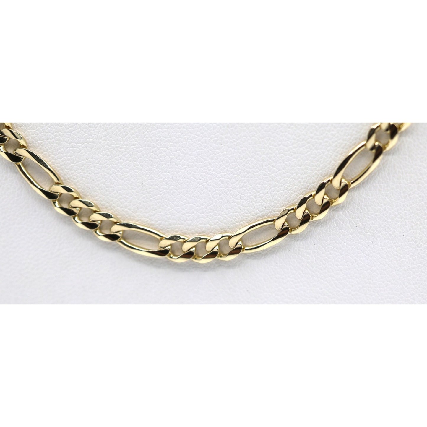 14K Yellow Gold Figaro Link Chain Necklace
