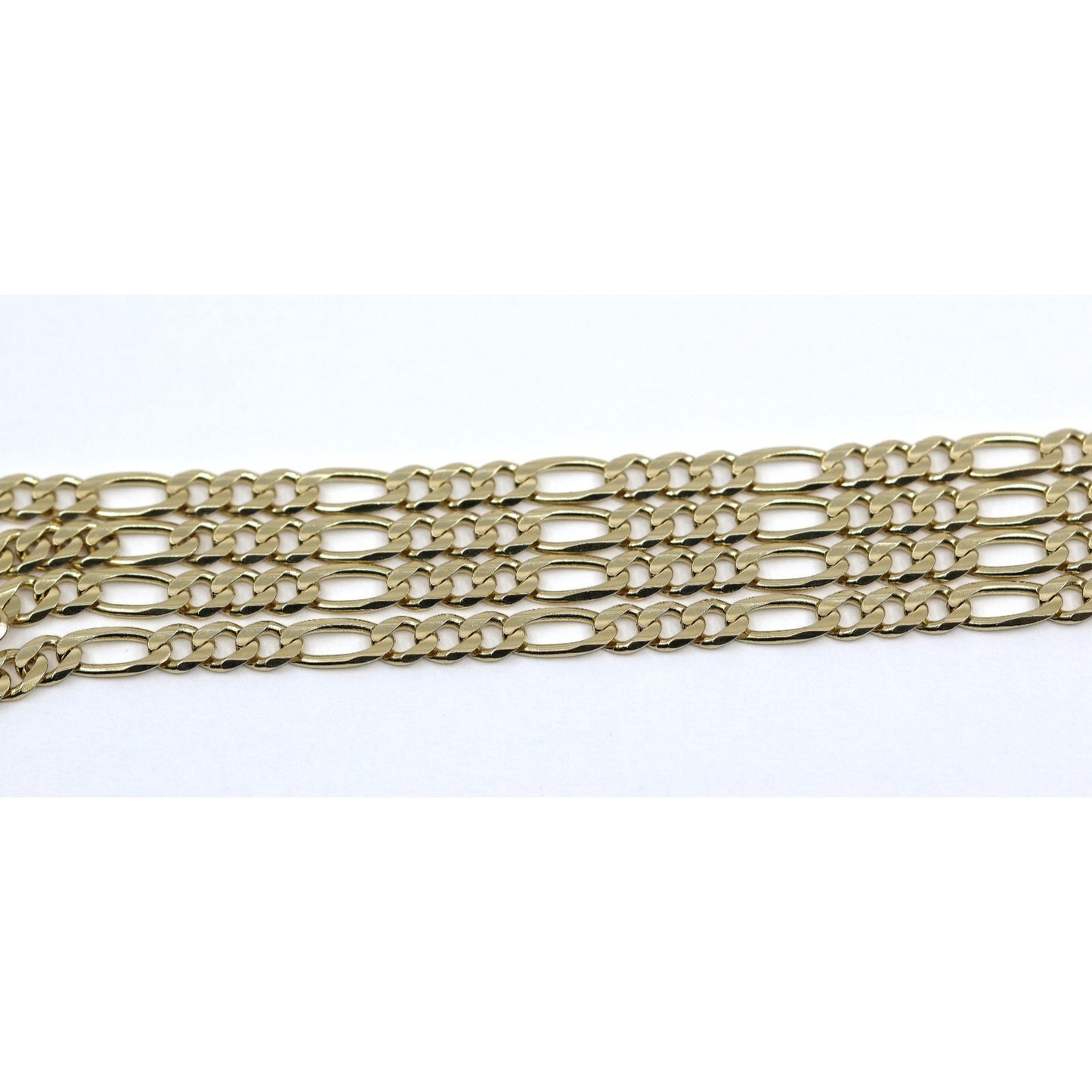 14K Yellow Gold Figaro Link Chain Necklace