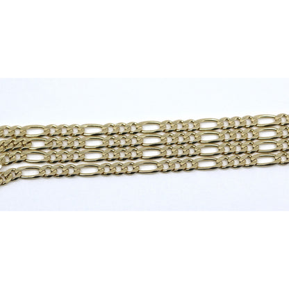 14K Yellow Gold Figaro Link Chain Necklace