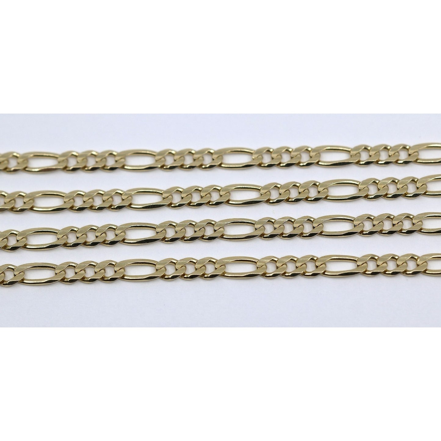 14K Yellow Gold Figaro Link Chain Necklace
