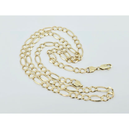 10K Yellow Gold Figaro Link Chain Necklace