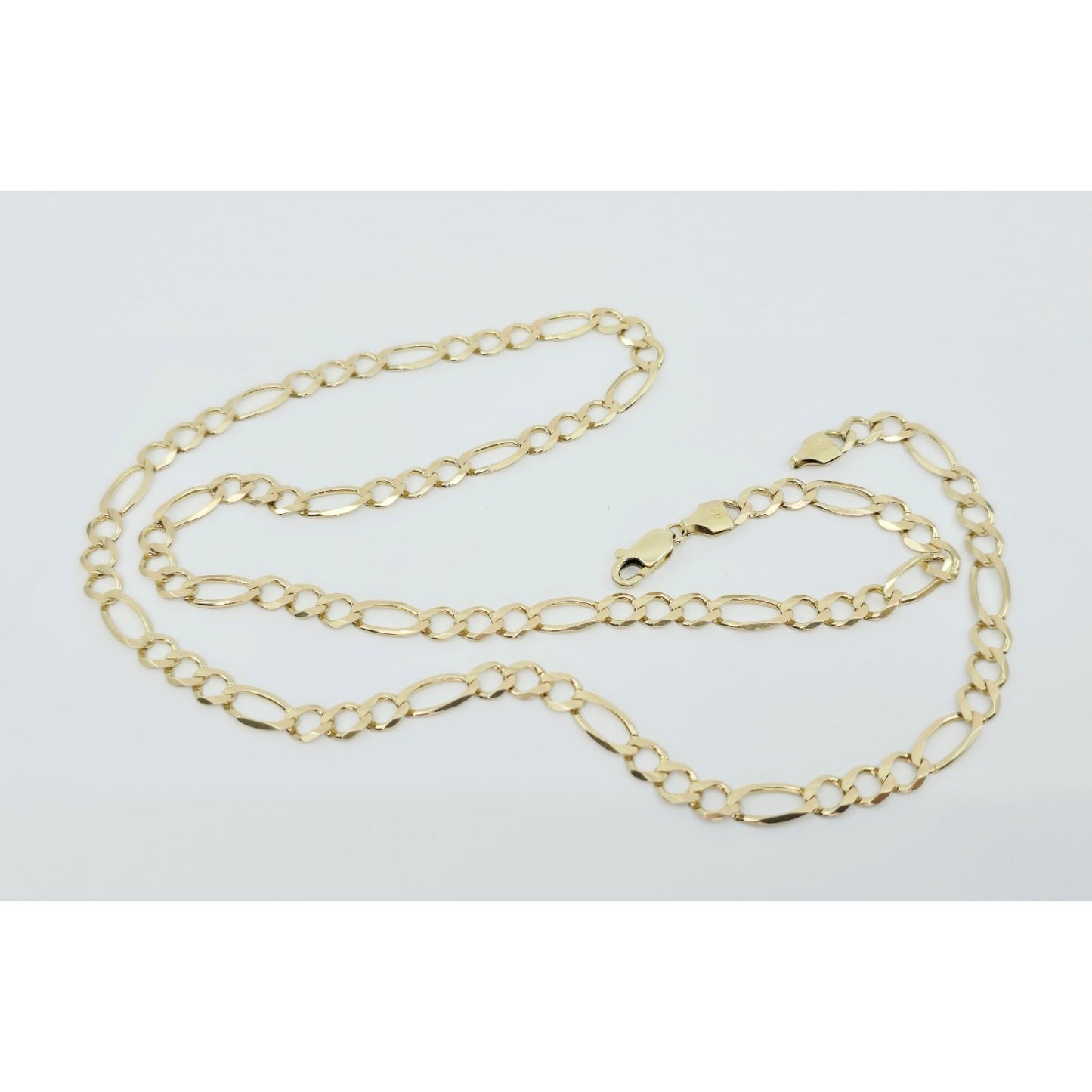 10K Yellow Gold Figaro Link Chain Necklace