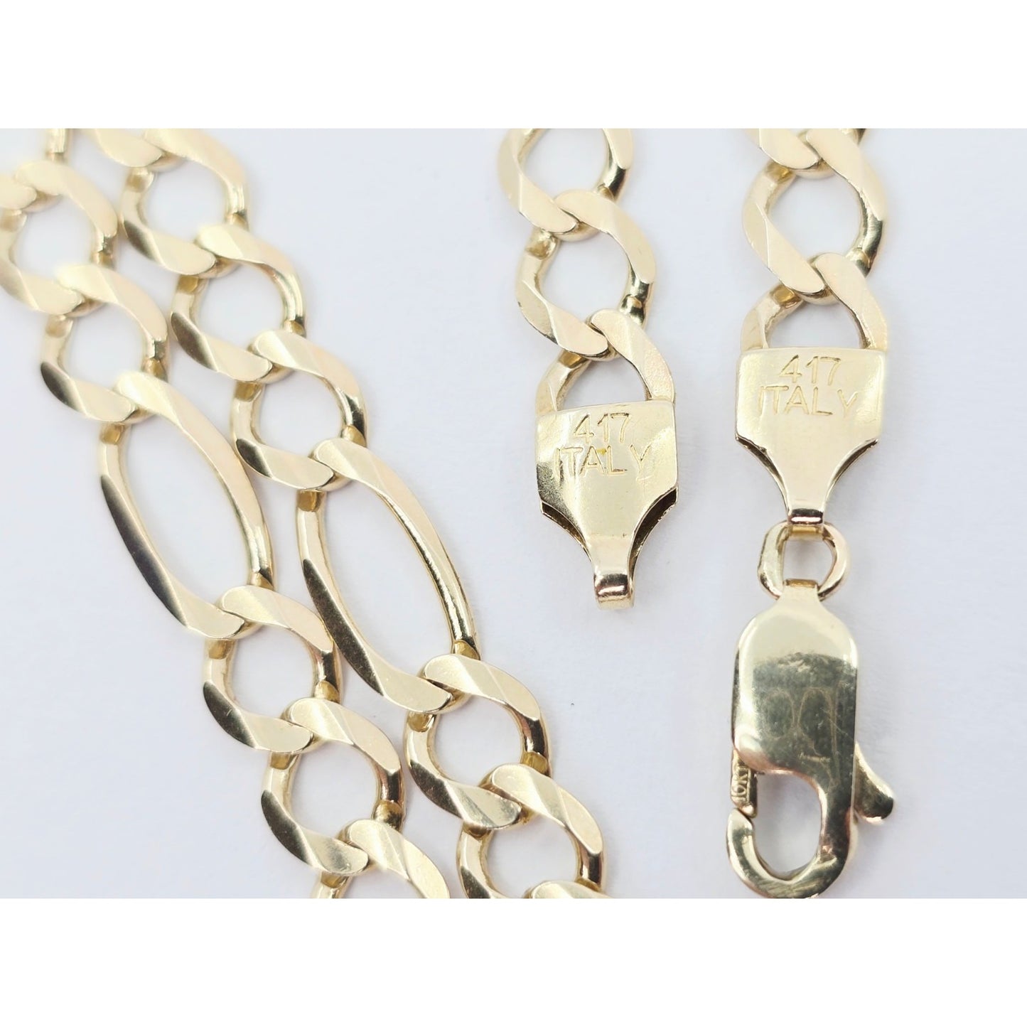 10K Yellow Gold Figaro Link Chain Necklace