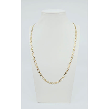 10K Yellow Gold Figaro Link Chain Necklace