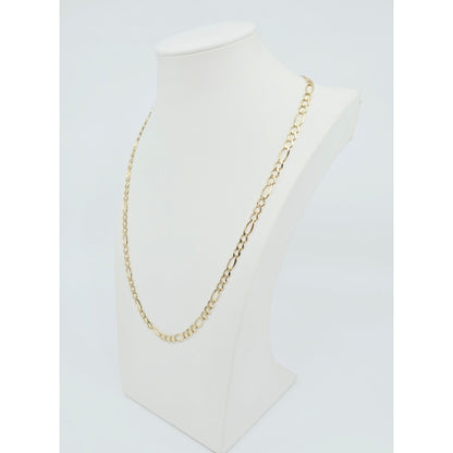 10K Yellow Gold Figaro Link Chain Necklace