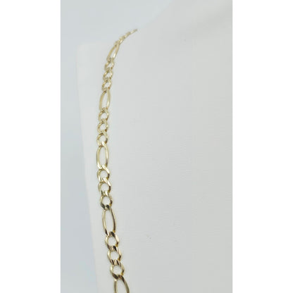 10K Yellow Gold Figaro Link Chain Necklace