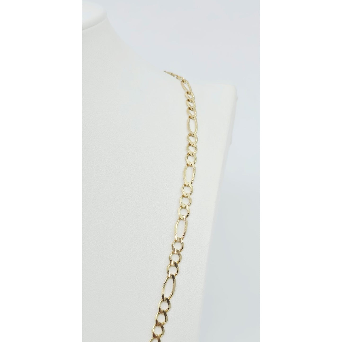 10K Yellow Gold Figaro Link Chain Necklace