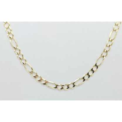 10K Yellow Gold Figaro Link Chain Necklace