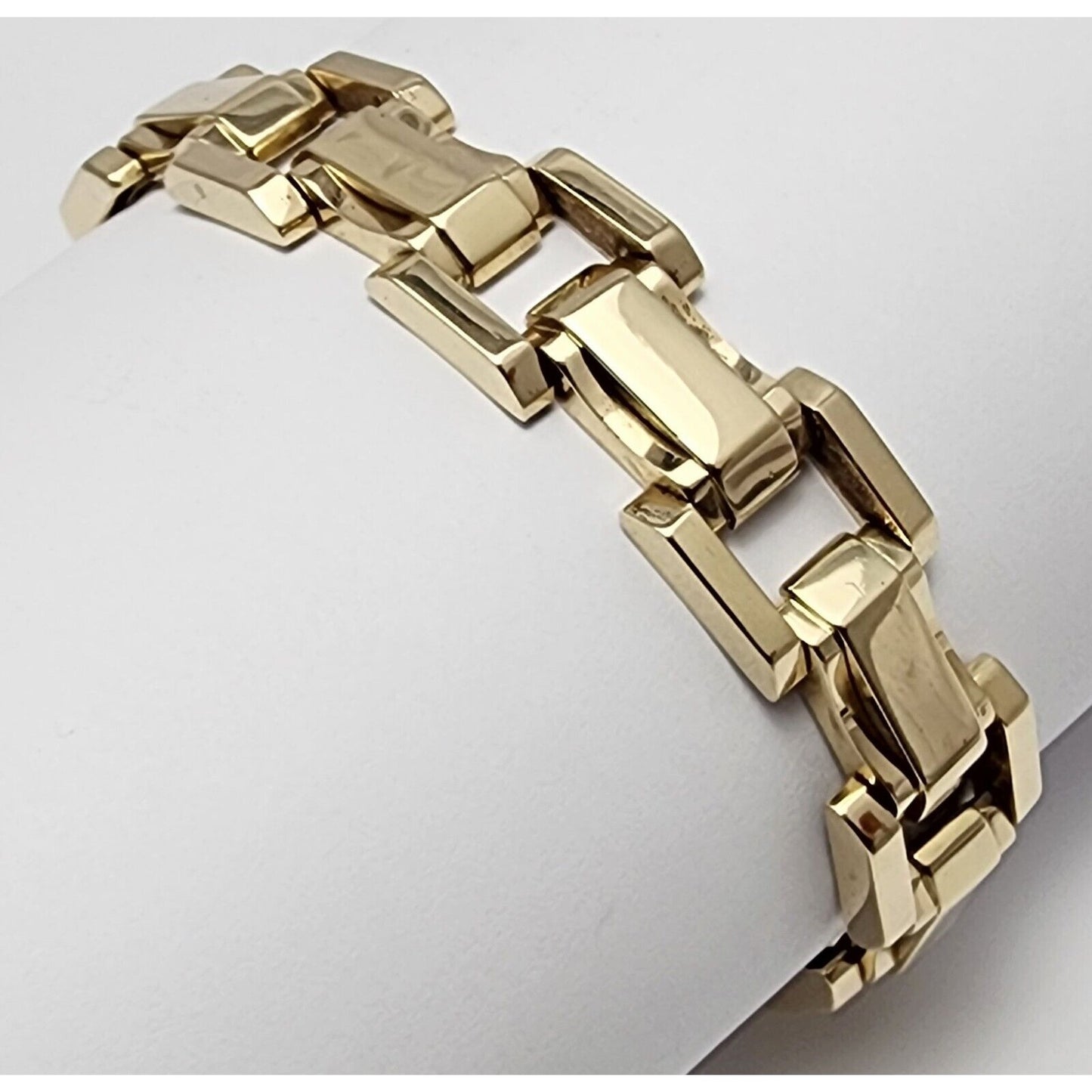 14K Solid Yellow Gold Designer Custom Link Bracelet