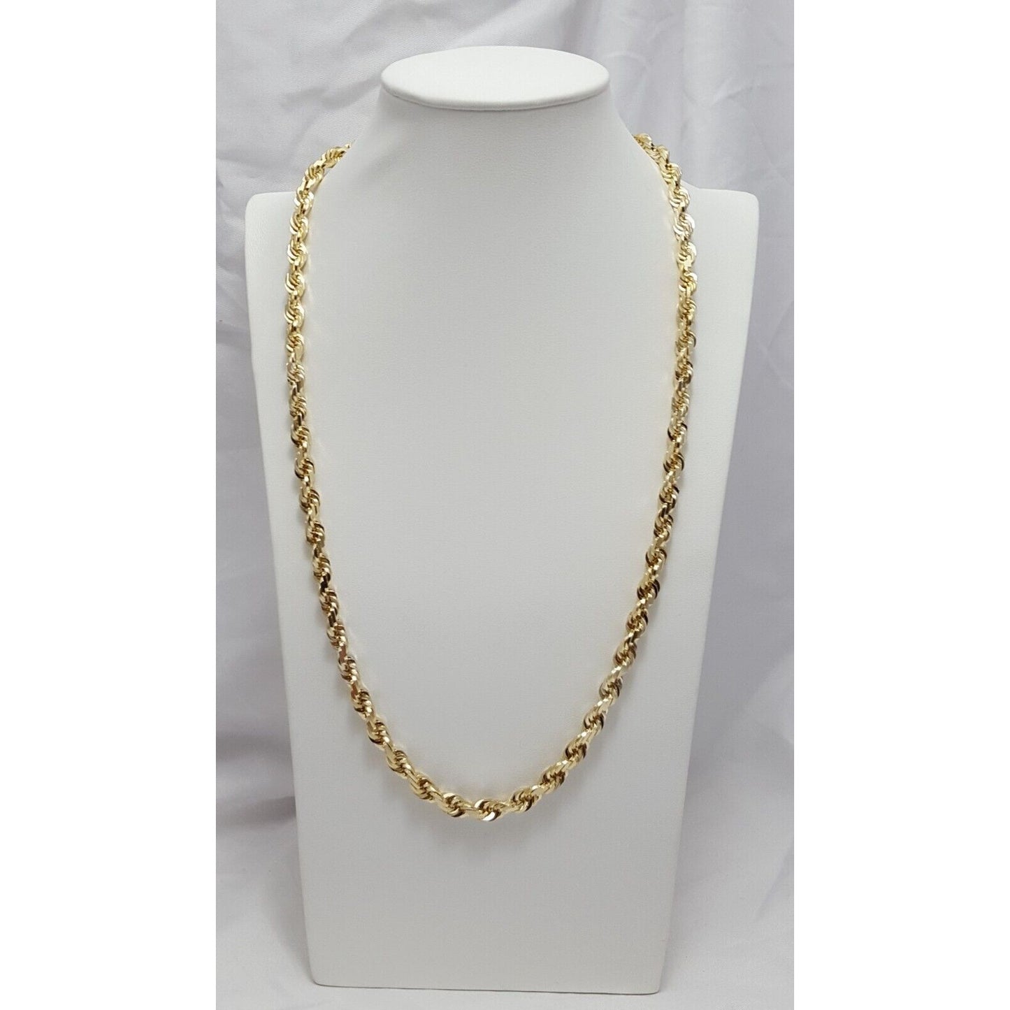 10K Yellow Gold Rope Chain Necklace