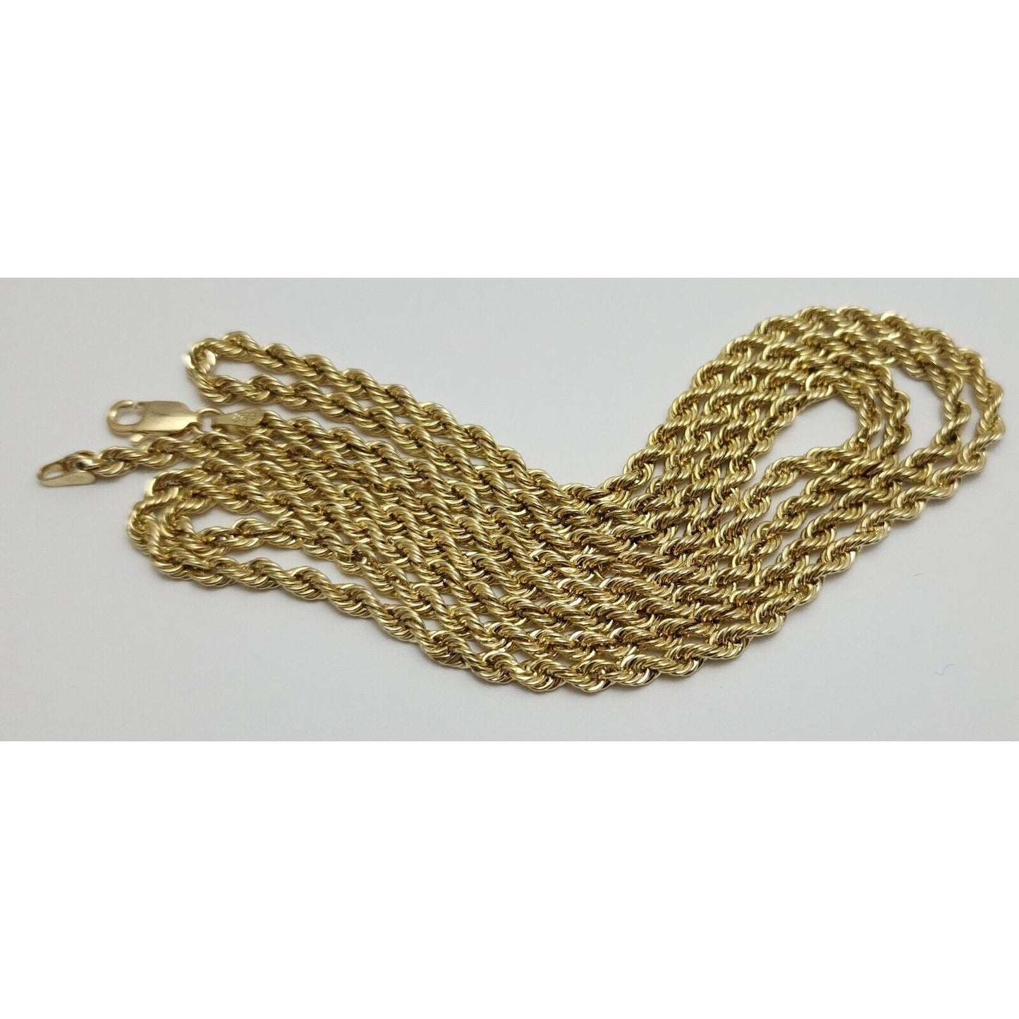 10K Yellow Gold Rope Chain Necklace