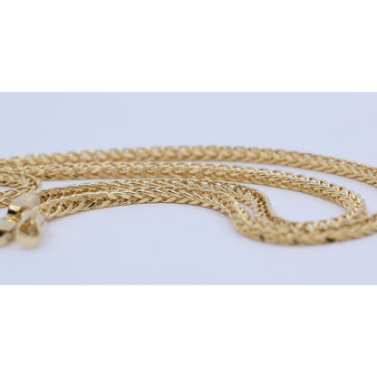 14K Yellow Gold Franco Link Chain Necklace