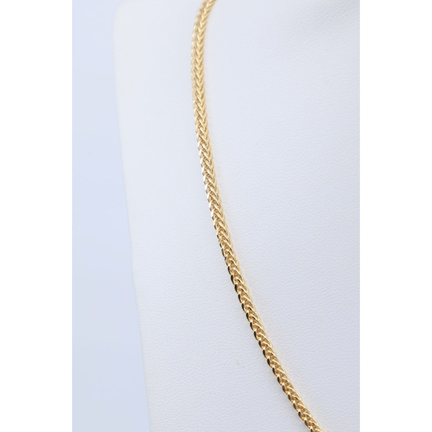 14K Yellow Gold Franco Link Chain Necklace