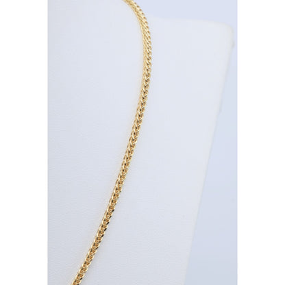 14K Yellow Gold Franco Link Chain Necklace