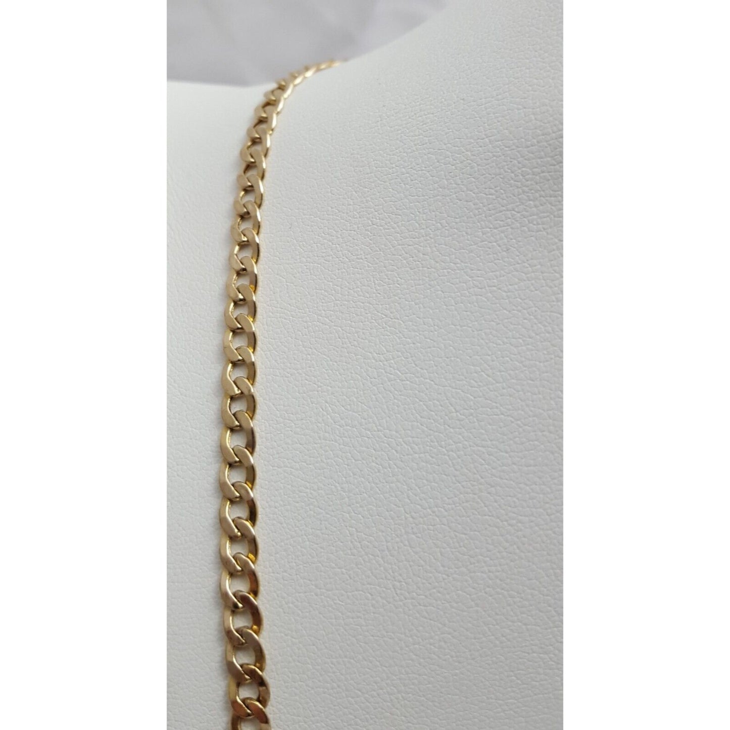 14K Yellow Gold Cuban Link Chain Necklace