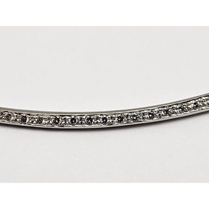 14K White Gold Diamond Link Chain Necklace