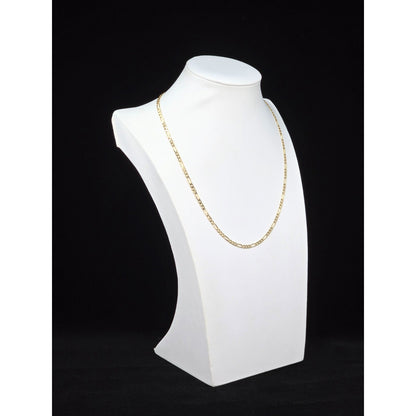 14K Yellow Gold Figaro Link Chain Necklace