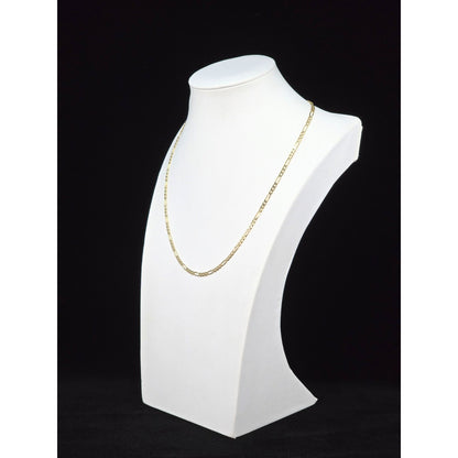 14K Yellow Gold Figaro Link Chain Necklace