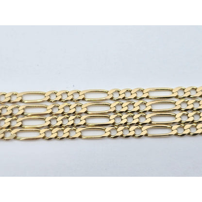 14K Yellow Gold Figaro Link Chain Necklace
