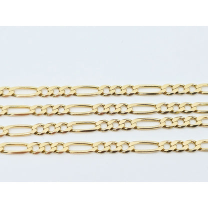 14K Yellow Gold Figaro Link Chain Necklace