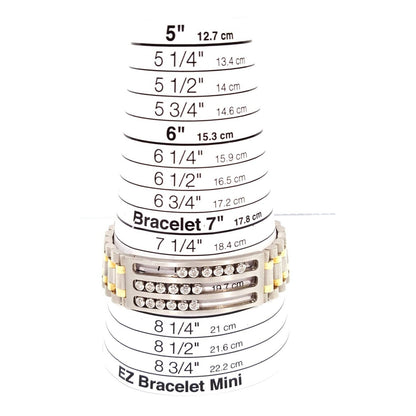 14K Karat Multi Tone Gold Motion Moving Diamond Link ID Bracelet